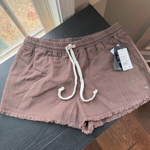 Volcom Brown Athletic Shorts with Drawstring NWT
